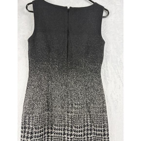 Talbots Wool Blend Houndstooth Sheath Dress | Size 2 | Classic Black & Gray - Picture 6 of 7